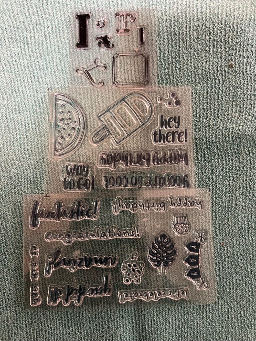 Clear Silicone 3 Sets of Stamps